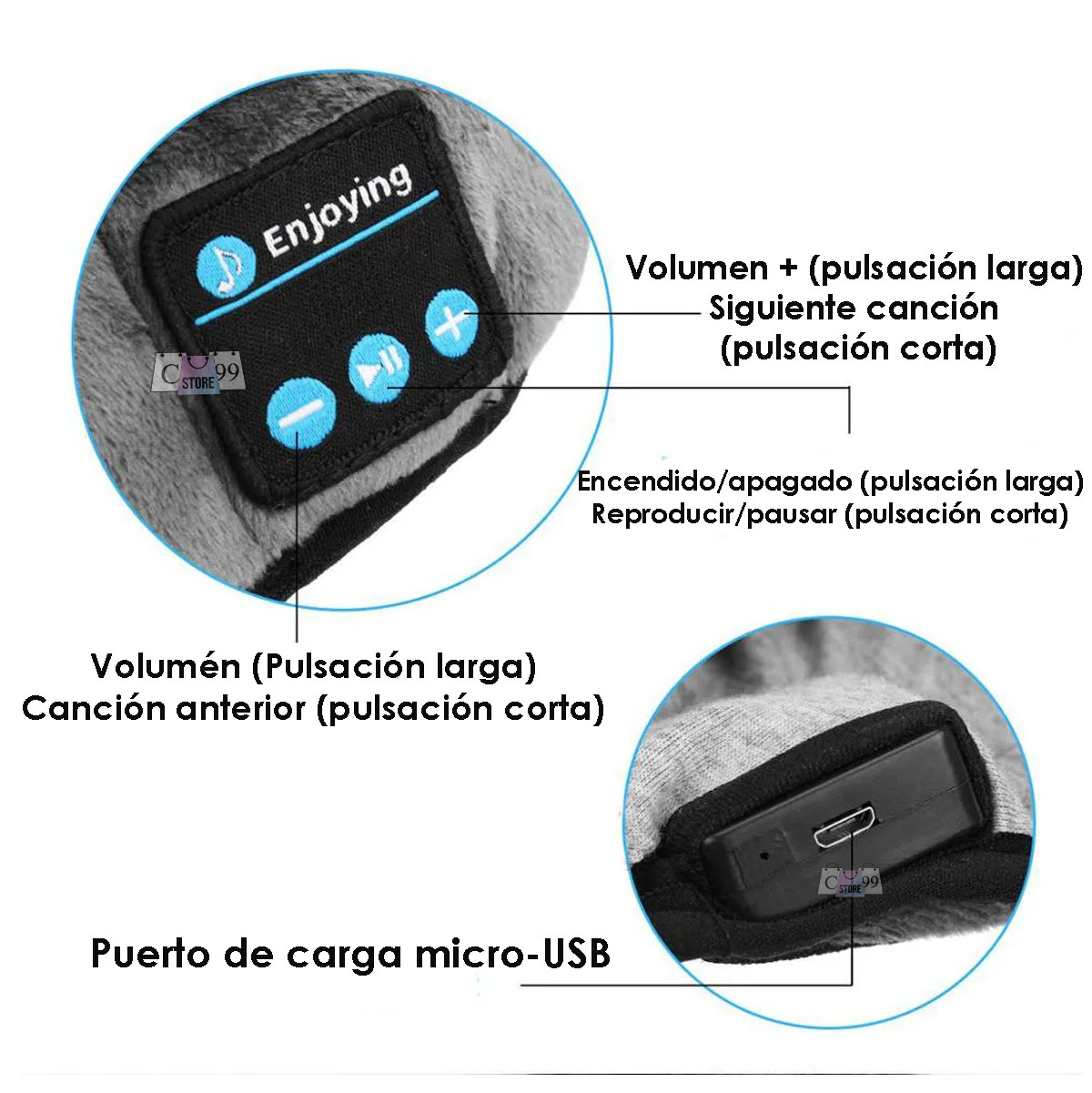 Miniatura 5 de Tapa Ojos Con Aromaterapia y  Bluetooth